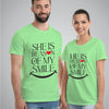Reason of each other's smile couple t-shirt design