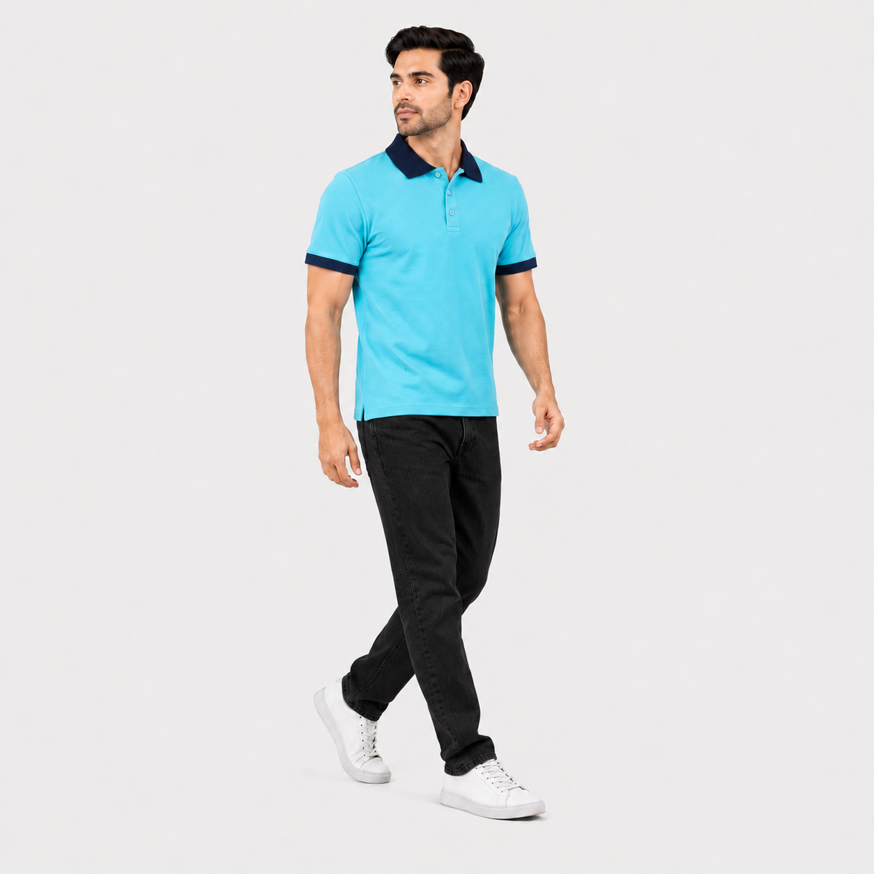 VESTO Premium Polyester Cotton Blend Polo T-Shirt