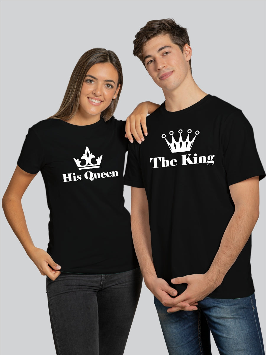 The King His Queen - Best Couple T-Shirts Combo