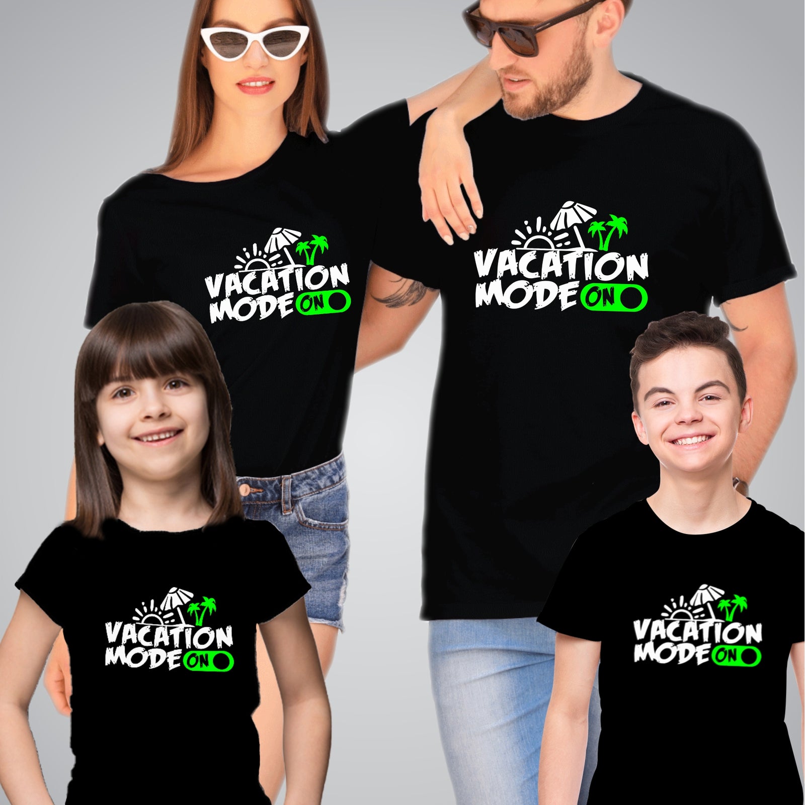 Vacation Mode Family T-Shirts (Set Of 4 )