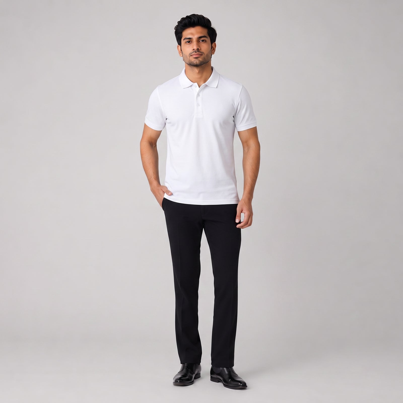 Industrial Back Office Uniform | LOOMBA PRIME Premium Cotton-Polyester Polo T-Shirt