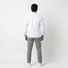 White Chef Coat with Black Contrast Piping