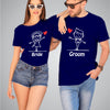 Bride - Groom Cartoon Couple T-Shirts