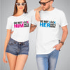 Do Not Look At Her & Him - Cotton Couple T-Shirts Pair