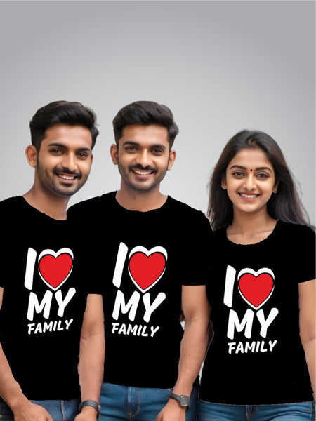 I Love My Family - Cotton T-Shirts Pack of 4