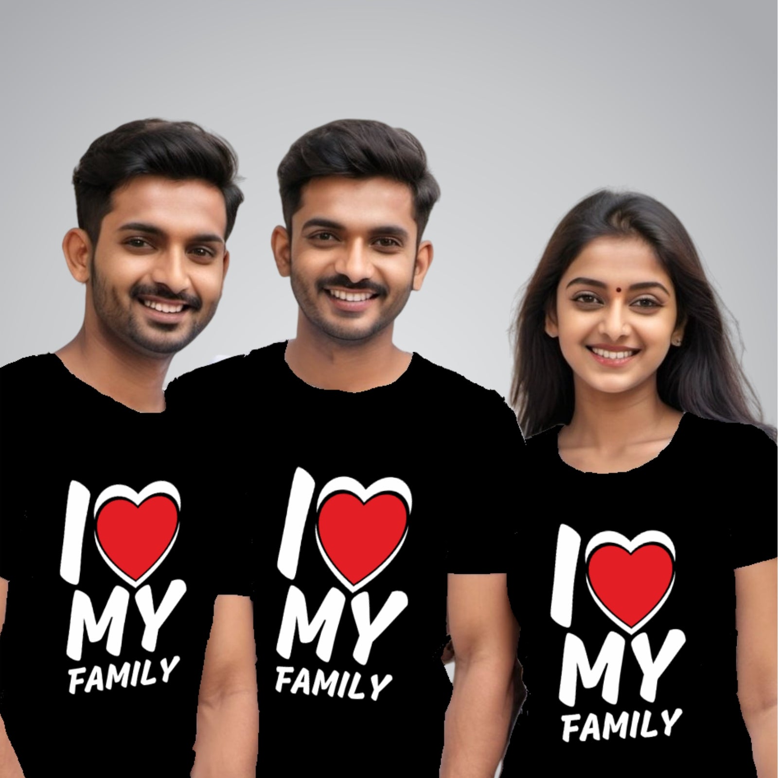 I Love My Family Cotton Tshirt Pack of 4 Buy Online With Best Discount DeshiDukan Tshirt Lounge