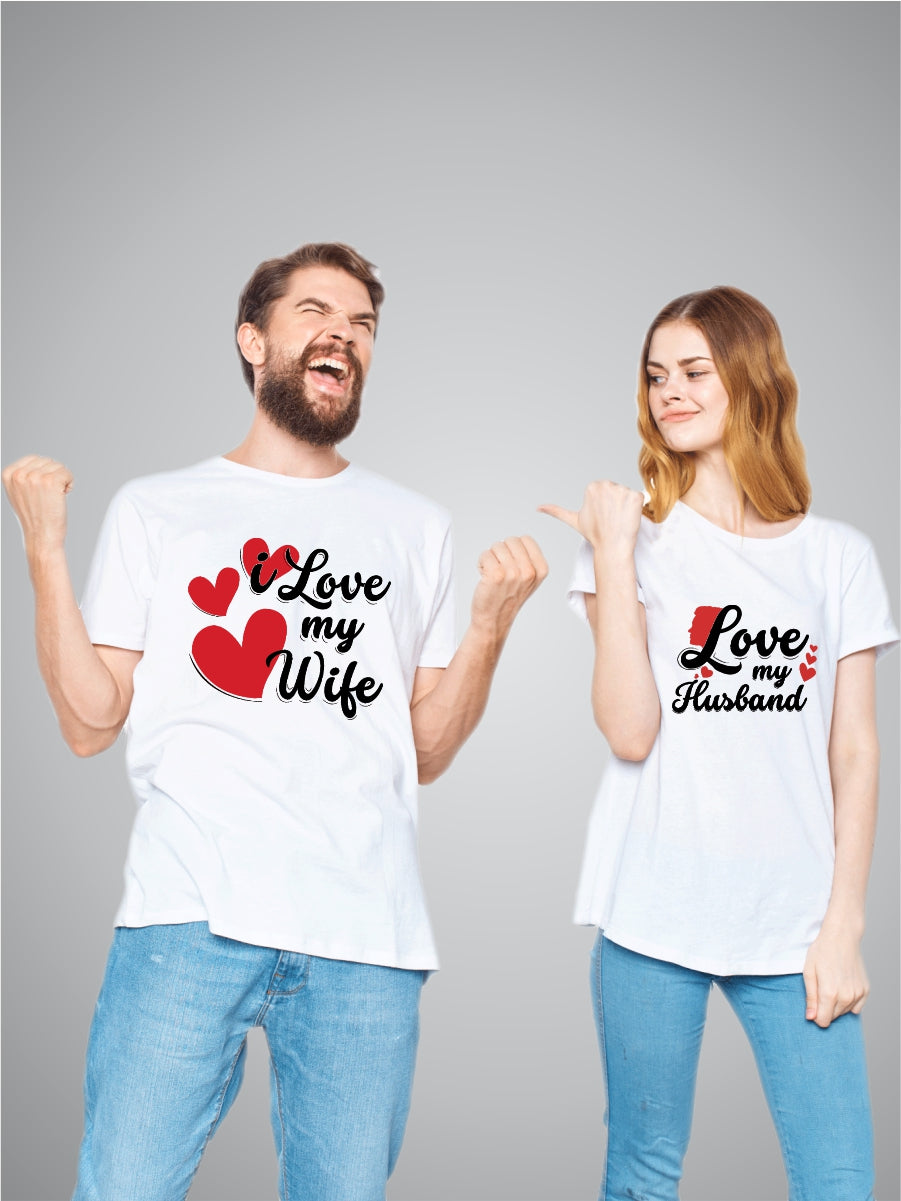 Love My Wife Husband Couple T shirt DeshiDukan Tshirt Lounge