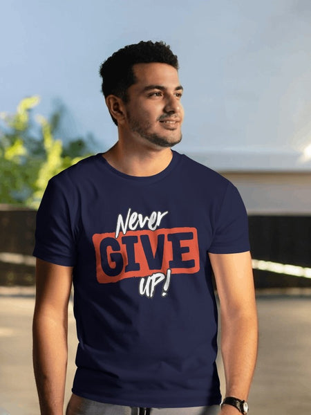 Never Give Up Youth Cotton T-shirt