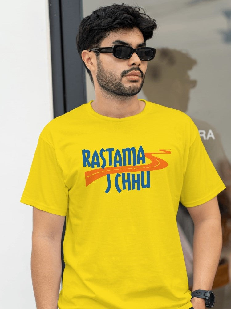 Rastama J Chhu - Funky Gujarati Caption T-Shirts