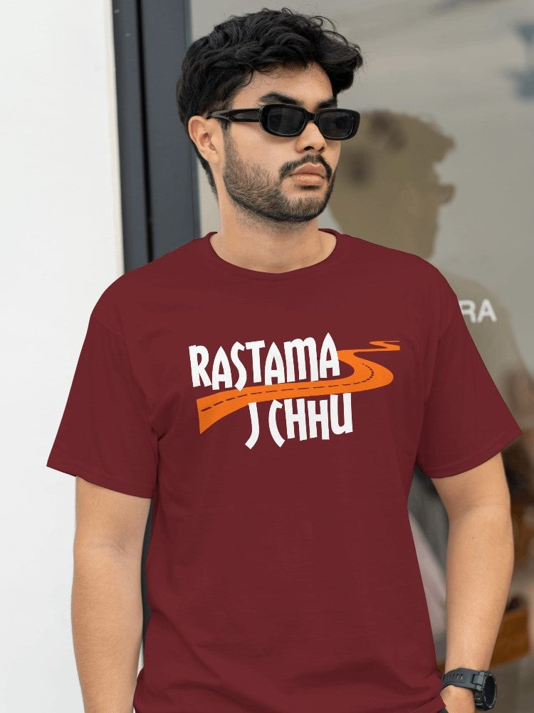 Rastama J Chhu - Funky Gujarati Caption T-Shirts