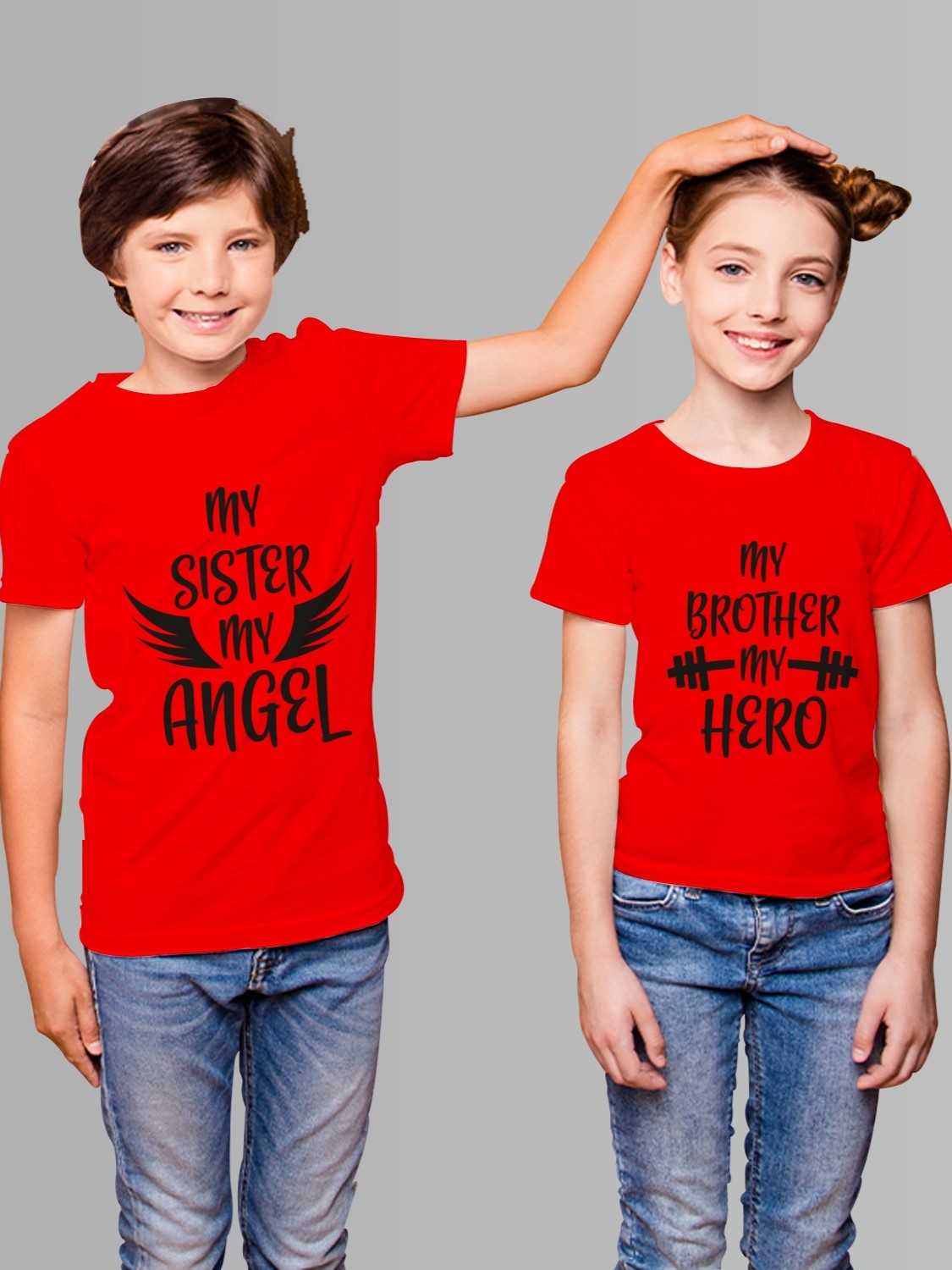 My Brother My Hero-My Sister My Angel Rakhi T-shirt