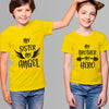 My Brother My Hero-My Sister My Angel Rakhi T-shirt
