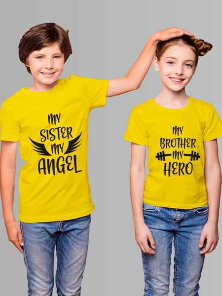 My Brother My Hero-My Sister My Angel Rakhi T-shirt