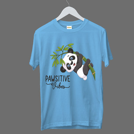 Pawsitive Vibes Panda  Youth Cotton T-shirt