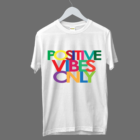 Positive Vibes Color Full Youth Cotton T-shirt