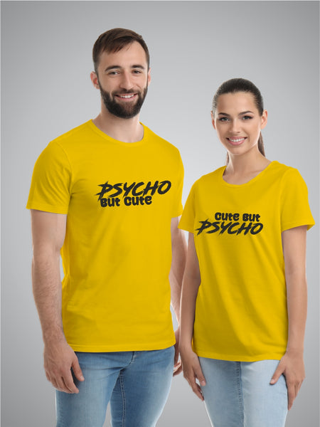 Cute Psycho latest stylish couple t-shirts