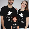 He She They Are Mine Matching  Family T-Shirt (Set Of 3)
