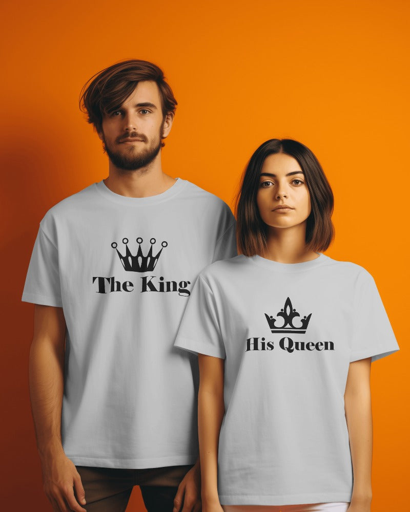 The King His Queen - Best Couple T-Shirts Combo