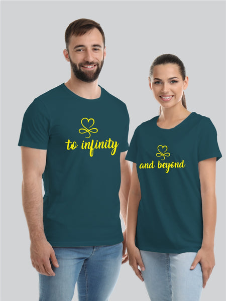 Infinity And Beyond - Best Couple T-Shirts Design