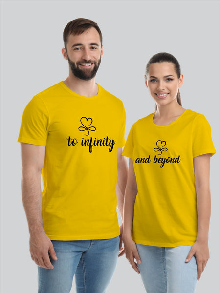Infinity And Beyond - Best Couple T-Shirts Design