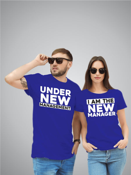 Under new management couple t-shirt pair