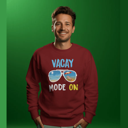 Vacay Mode - Maroon Sweatshirt