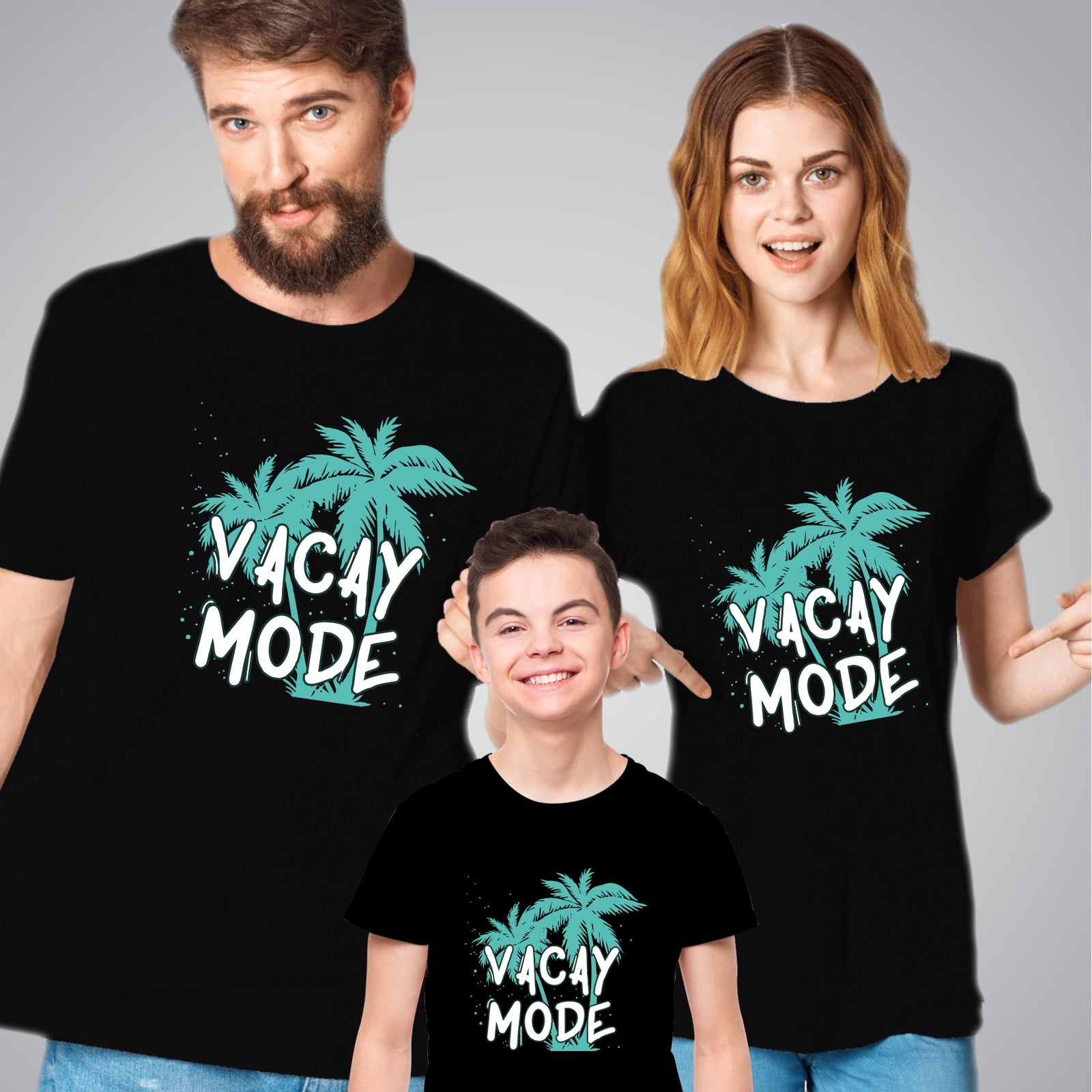 Vacay Mode Family Matching T-Shirt (Set Of 4)