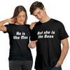 He is The Man But She is The Boss - Couple T-Shirts