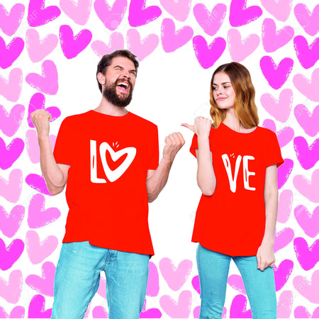 Lo Ve - Couple T Shirts For Valentine Pre-wedding Gifts