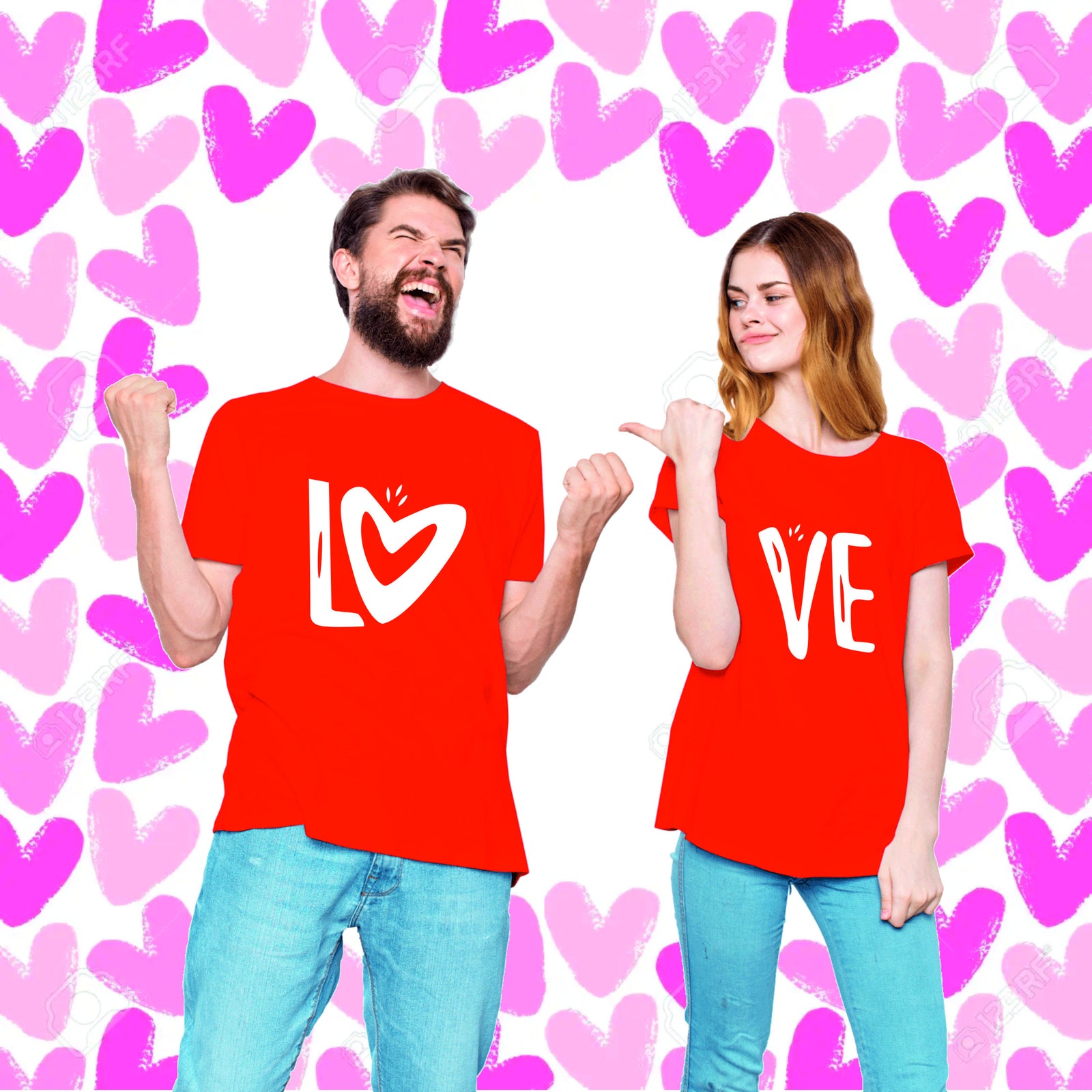 Lo Ve - Couple T Shirts For Valentine Pre-wedding Gifts