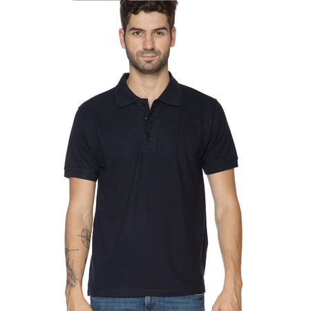 Men Navy Blue Polo Collar T-Shirts