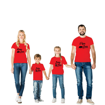 Bear Family - Cotton T-Shirt Pack of 4