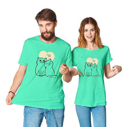 Lovely Cat Latest Couple T-Shirts