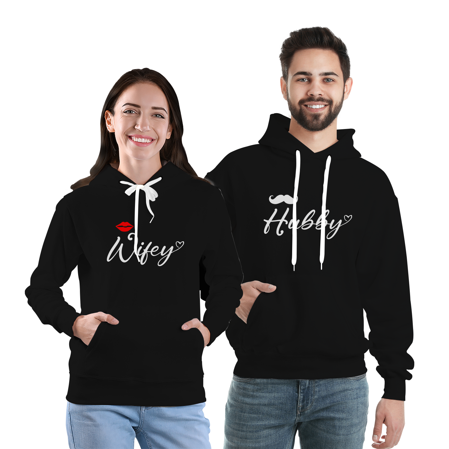 Hubby Wifey Couple Hoodie