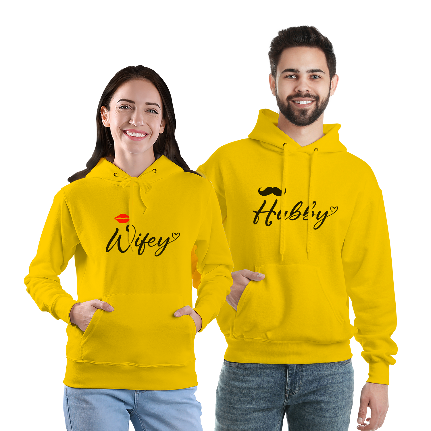 Hubby Wifey Couple Hoodie