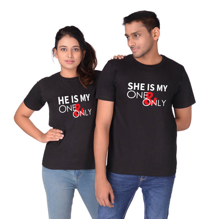 He Is My One & Only - Couple Pre-wedding T-Shirts