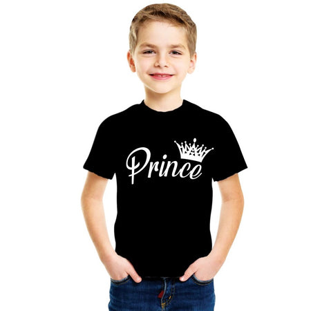 Prince with Crown - Cotton T-Shirts For Boys