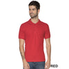 Men Red Solid Polo Collar T-Shirts