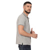 Ruffty Cotton Men Grey Melange Collar T-Shirts With Tipping